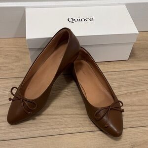 Pointed Toe Leather Flats